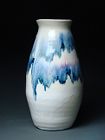 Blue marble vase